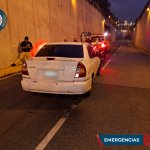 Ataque armado en Anillo Periférico. Créditos Bomberos Municipales