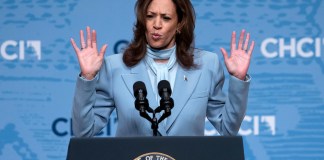 La candidata presidencial demócrata y vicepresidenta Kamala Harris habla en una conferencia sobre liderazgo de la Bancada Legislativa Hispana en el edificio Ronald Reagan, el miércoles 18 de septiembre de 2024, en Washington. (AP Foto/José Luis Magaña)