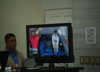 Integrantes de la mara Salvatrucha en juicio se presentan de forma virtual. Foto: Fabricio Alonzo