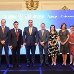 Directivos de Fundesa, el alcalde Ricardo Quiñónez, el embajador de EE.UU, Tobin Bradley y el titular del CIV, Félix Alvarado en el lanzamiento del FIP. Foto: Municipalidad de Guatemala