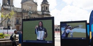 El Comité Olímpico Guatemalteco inauguró una exposición fotográfica sobre sus deportistas que compitieron en los Juegos Olímpicos de París 2024, donde el país centroamericano tuvo su mejor participación y conquistó su primera medalla de oro. EFE/ David Toro