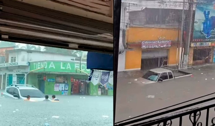 Lluvias en Escuintla. Créditos: Redes Sociales