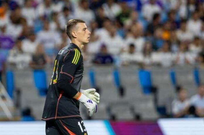 Portero del Real Madrid, Andriy Lunin. EFE/ Scott Kinser