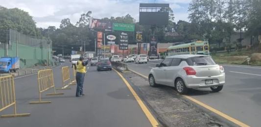 Covial informó que este fin de semana permanecerá cerrado el paso en el km 11.5 de la ruta a El Salvador. Foto: PMT Santa Catarina Pinula