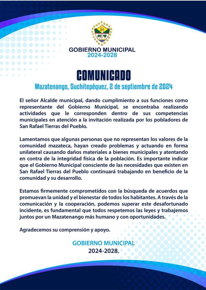 Foto: Gobierno Municipal, Suchitepéquez