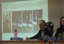 Tribunal Séptimo de Sentencia Penal observó las imágenes que registraron la muerte de "Manolito" Castillo. Foto: Fabricio Alonzo