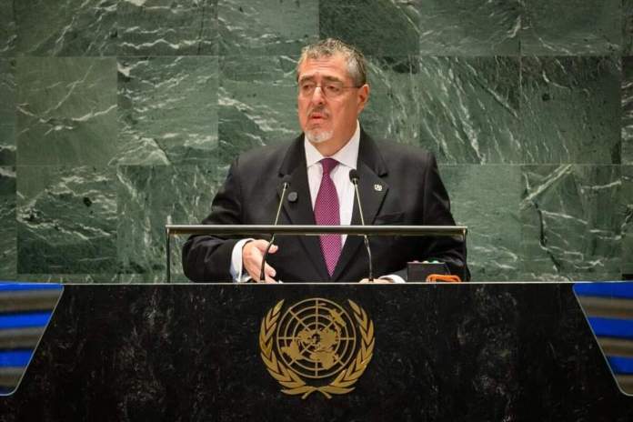 Presidente Bernardo ArÃ©valo en la Cumbre del Futuro. Foto: CSP