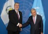 Presidente Bernardo Arévalo se reúne con Antonio Guterrez, en Asamblea de la ONU. Foto: SCP