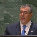 Bernardo Arévalo en el 79 periodo de sesiones de la ONU. FOTO: CSP