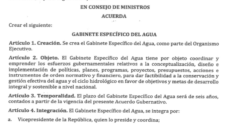 Vicepresidenta Karin Herrera coordinará nuevo Gabinete del Agua