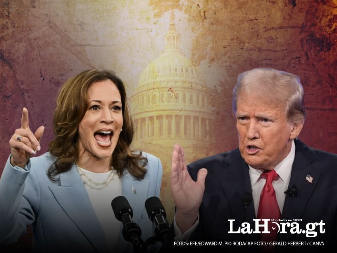 Candidatos a la presidencia de los Estados Unidos, Kamala Harris y Donald Trump. Foto: EFE / AP