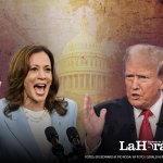 Candidatos a la presidencia de los Estados Unidos, Kamala Harris y Donald Trump. Foto: EFE / AP