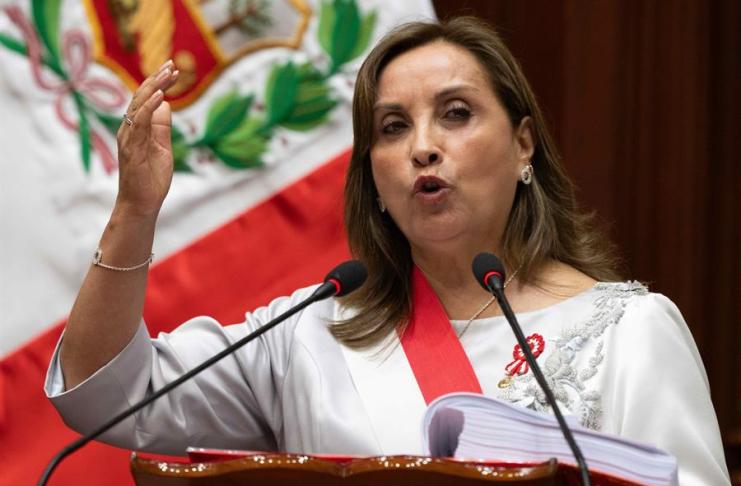 Dina Boluarte, expresidenta de Perú. Foto La Hora: EFE