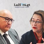 El fiscal Allan Tánchez y la jueza Abelina Cruz. Arte: La Hora / Alejandro Ramírez.