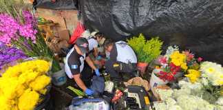 Bomberos Voluntarios ataque armado vendedor de flores