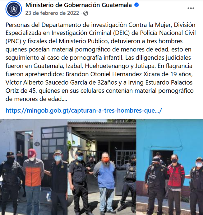 Caso Pretoria capturas