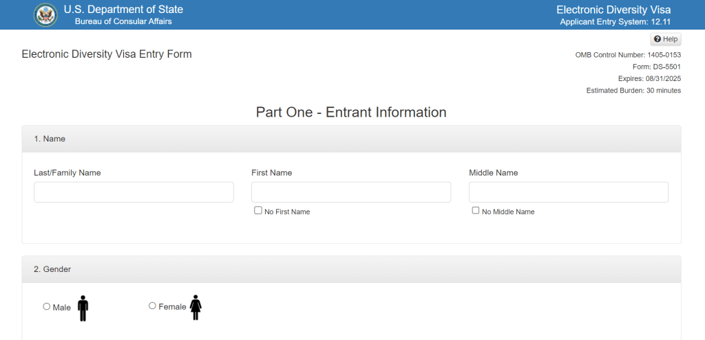 formulario visa