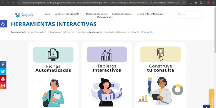 Captura portal Transparencia presupuestaria