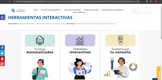 Captura portal Transparencia presupuestaria