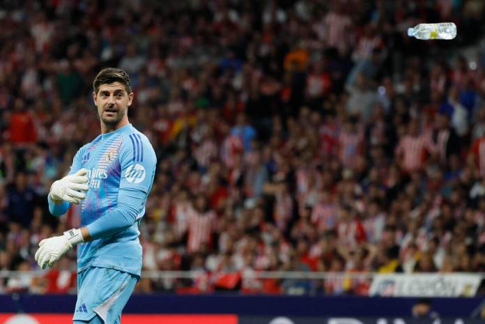 Courtois hizo un gesto a la afición del Atlético de Madrid