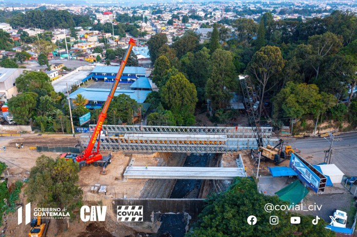 En noviembre de 2023 se habilitaron los puentes provisionales en el kilómetro 17.5 de la ruta al Pacífico. Foto: Cortesía