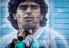 Fotografía de archivo de un mural de Diego Maradona. EFE/Juan Ignacio Roncoroni