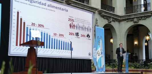 Programa Mundial de Alimentos presentó estudio que detalla la situación alimentaria en Guatemala. Foto La Hora: Vicepresidencia