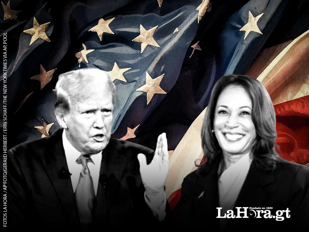 Donald Trump y Kamala Harris, candidatos para las elecciones en Estados Unidos en noviembre 2024. Arte: Roberto Altán/LH.