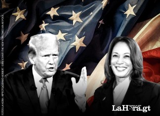 Donald Trump y Kamala Harris, candidatos para las elecciones en Estados Unidos en noviembre 2024. Arte: Roberto Altán/LH.