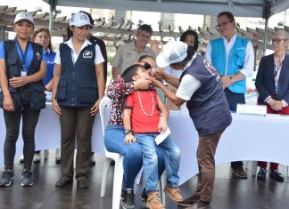 El Ministerio de Salud Pública y Asistencia Social, extendió la campaña de vacunación. Foto La Hora / MSPAS