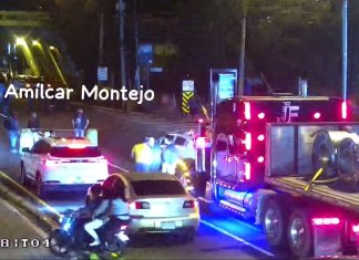 Bloqueo en Aguilar Batres. Foto: Amílcar Montejo