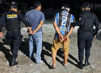 Responsables de ataque en Estadio Mario Mena. Foto PNC