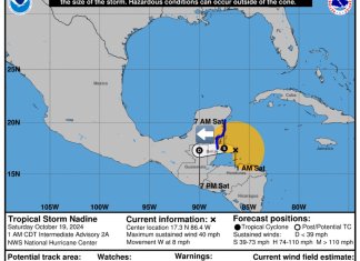 El Centro Nacional de Huracanes mantiene monitoreo sobre Tormenta Nadine. Foto: NHC