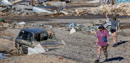 Escombros luego del huracán Helene. Foto: EFE/EPA/ERIK S. LESSER