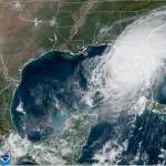 Vista del huracán Milton que se aproxima a Florida.