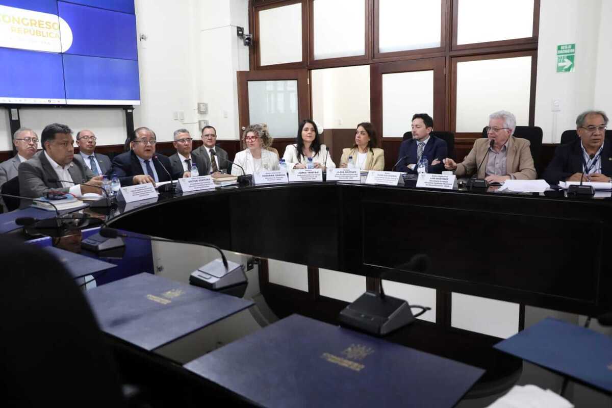 El consejo del INDE acudieron a una reuniÃ³n con varios jefes de bloque por la solicitud de dos prÃ©stamos. Foto: Congreso