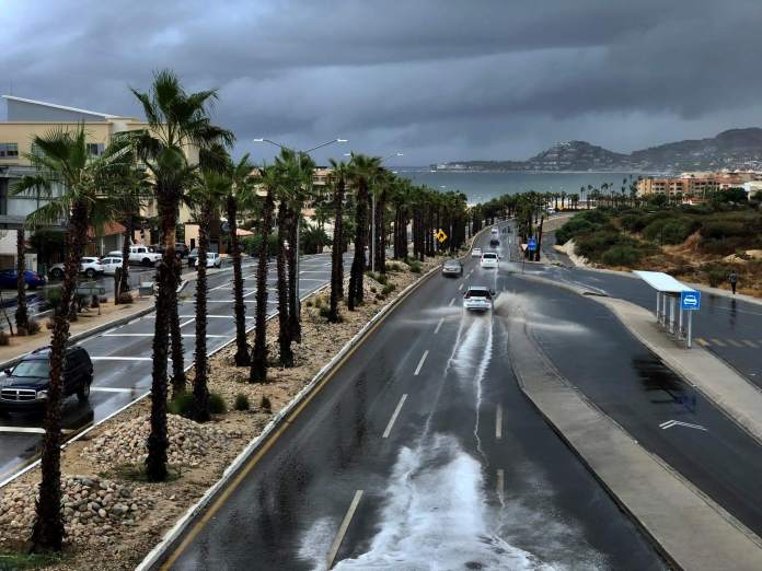 Imagen de archivo de una vista general de las zonas afectadas por las constantes lluvias en Los Cabos, Baja California Sur (México). Foto La Hora EFEJorge Reyes