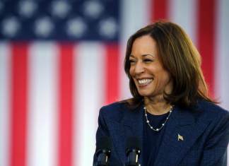 Candidata Kamala Harris. Foto La Hora: EFE/EPA/WILL OLIVER