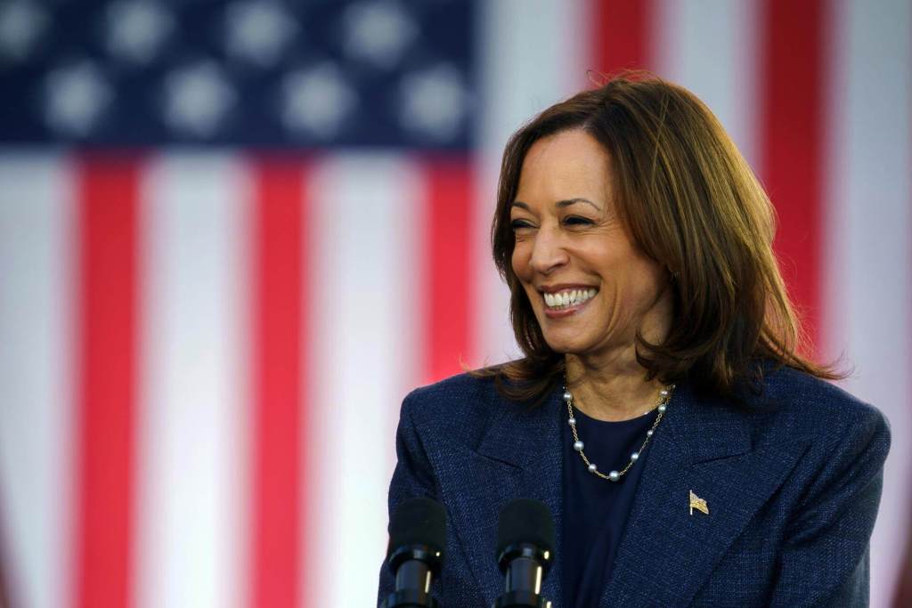 Candidata Kamala Harris. Foto La Hora: EFE/EPA/WILL OLIVER