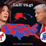Arte de los candidatos Kamala Harris y Donald Trump. Foto La Hora: Alejandro Ramírez