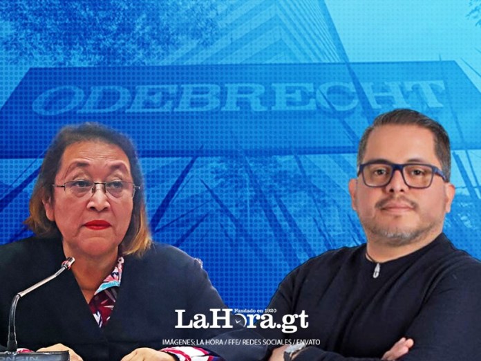 De derecha a izquierda: la jueza Abelina Cruz y el empresario Carlos Batres Gil. Diseño: La Hora / Alejandro Ramírez.