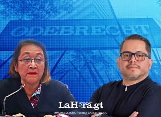 De derecha a izquierda: la jueza Abelina Cruz y el empresario Carlos Batres Gil. Diseño: La Hora / Alejandro Ramírez.