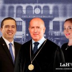 De izquierda a derecha: el diputado de TODOS, Felipe Alejos; el presidente de la CC, Nester Vásquez; la exdirectora del Instituto de la Víctima, Alejandra Carrillo. Diseño: Alejandro Ramírez / La Hora.