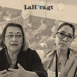 La jueza Abelina Cruz y la fiscal de FECI, Sofía Castillo.