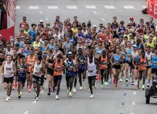 Imagen de archivo de la Maratón de Chicago, EEUU. EFE/EPA/TANNEN MAURY