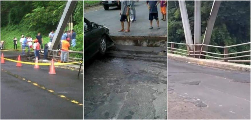 Empresa que estuvo encargada de mantenimiento, señaló en redes sociales, que advirtió sobre posible colapso del puente Nahualate. Foto La Hora: Cortesía Marvin Tunchez