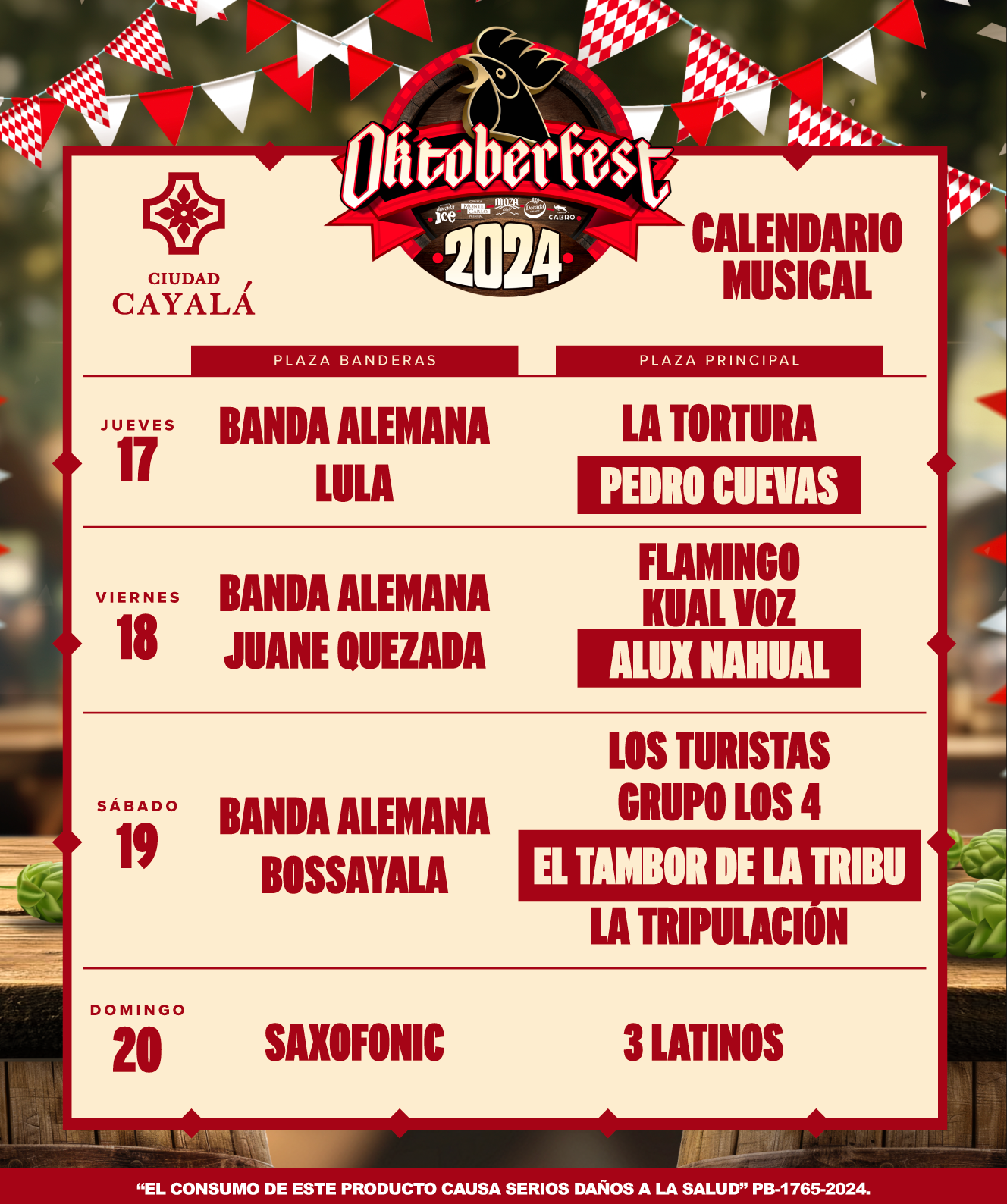 Esta edición del Oktoberfest Cayalá contó con varias sorpresas y actividades. Foto Oktoberfest / La Hora.