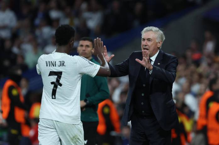 Vinícius y Ancelotti protagonizaron un emotivo abrazo