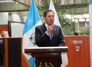 Presidente del Organismo Judicial, Oscar Cruz, presento informe de trabajo de los 10 meses. Foto La Hora: Organismo Judicial.