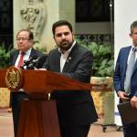 Secretario de Comunicación de la presidencia se pronuncio por captura del Magistrado electo Ramiro Muñoz. Foto La Hora: Daniel Ramírez
